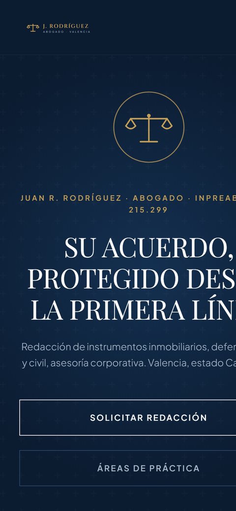 El mismo sitio visto en teléfono