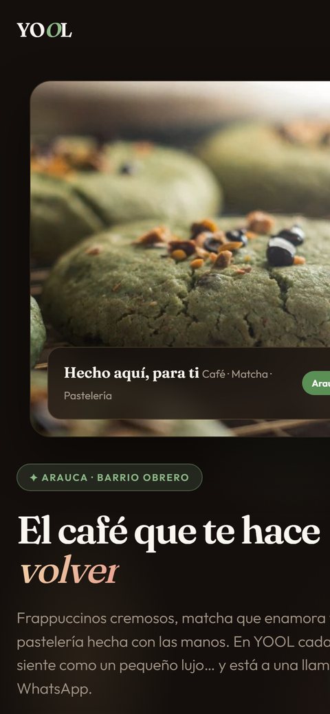 El mismo sitio visto en teléfono
